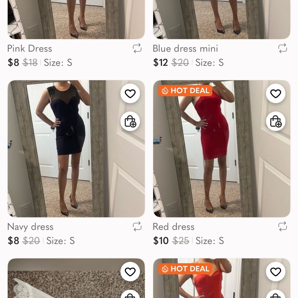 ALL 17 dresses for the price of 6. Severely discounted dresses.